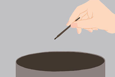 STEP5　ブラシを捨てる